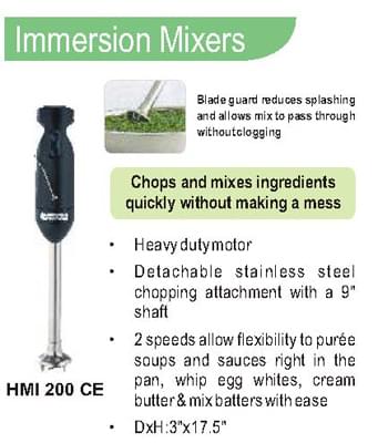 Immersion Mixer Hamilton Beach Hmi 200 Ce