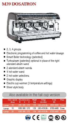 Traditional Coffee Machine M 39 Dosatron