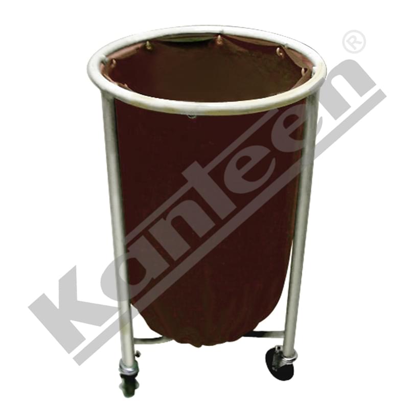 Cylindrical linen trolley