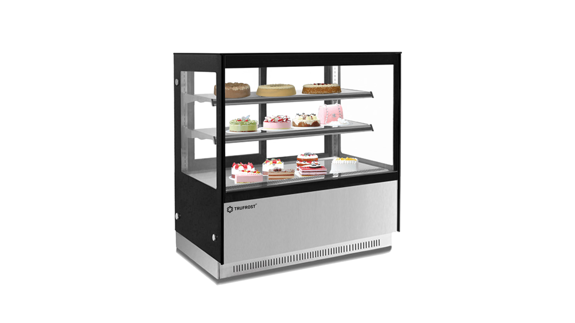 Flat Glass Cake Showcase 900 mm Length CSF 33 and CSF 34 (Trufrost)