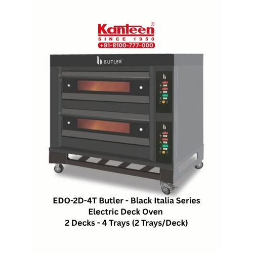Electric Deck Oven EDO-2D-4T Black Italia Butler