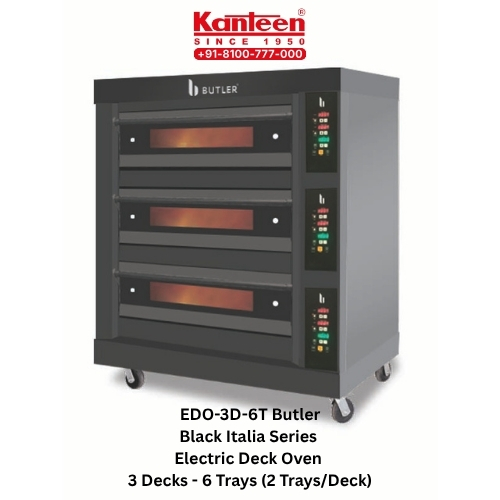 Electric Deck Oven EDO-3D-6T Black Italia Butler